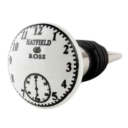Hatfield Ross White Flat Ceramic Wine Bottle Stopper
